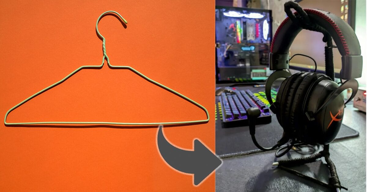 How to Make a Headphone Stand from a Hanger